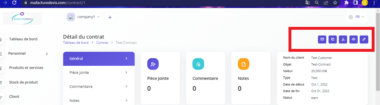 Contract view options