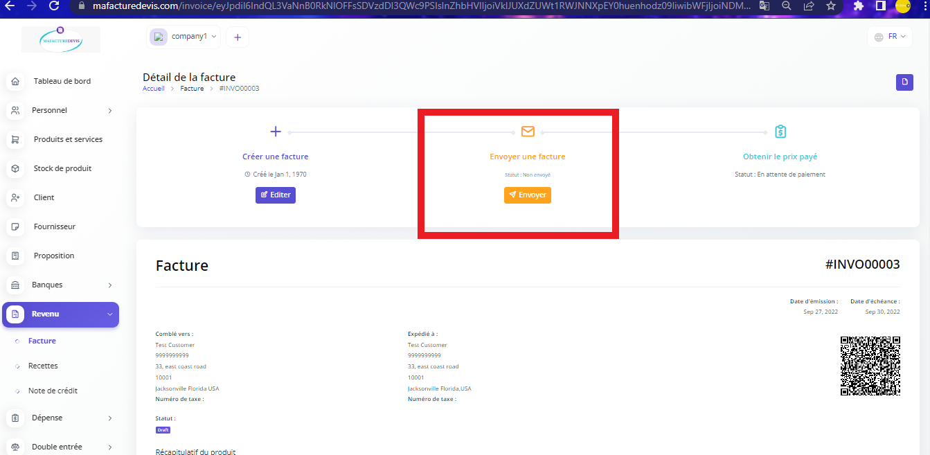 Invoice create